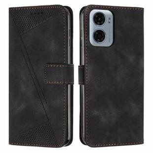 For Motorola Moto G05 Dream Triangle Leather Phone Case with Lanyard(Black)