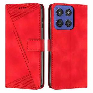 For Motorola Moto G Stylus 5G 2025 Dream Triangle Leather Phone Case with Lanyard(Red)