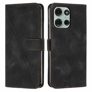 For Motorola Moto G56 5G Dream Triangle Leather Phone Case with Lanyard(Black)