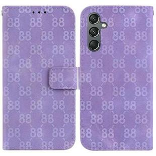 For Samsung Galaxy A25 5G Double 8-shaped Embossed Leather Phone Case(Purple)