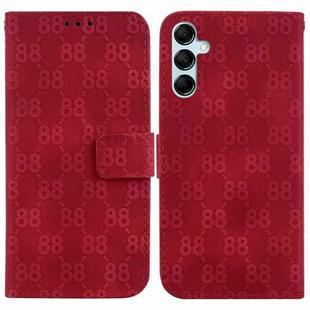 For Samsung Galaxy M14 Double 8-shaped Embossed Leather Phone Case(Red)