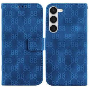 For Samsung Galaxy S23+ 5G Double 8-shaped Embossed Leather Phone Case(Blue)