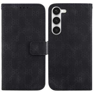 For Samsung Galaxy S23+ 5G Double 8-shaped Embossed Leather Phone Case(Black)