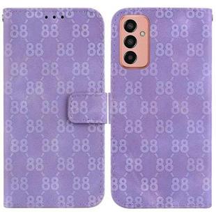 For Samsung Galaxy M13 4G Double 8-shaped Embossed Leather Phone Case(Purple)