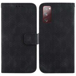 For Samsung Galaxy S20 FE 4G / 5G Double 8-shaped Embossed Leather Phone Case(Black)