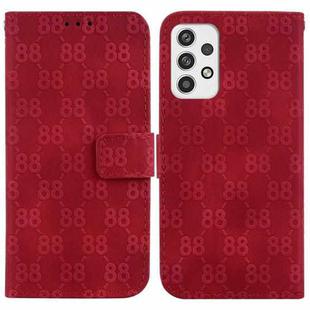 For Samsung Galaxy A23 Double 8-shaped Embossed Leather Phone Case(Red)