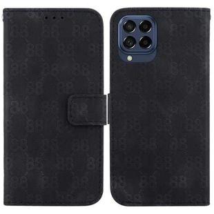 For Samsung Galaxy M33 5G Double 8-shaped Embossed Leather Phone Case(Black)