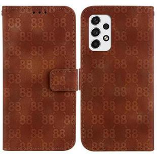 For Samsung Galaxy A53 5G Double 8-shaped Embossed Leather Phone Case(Brown)