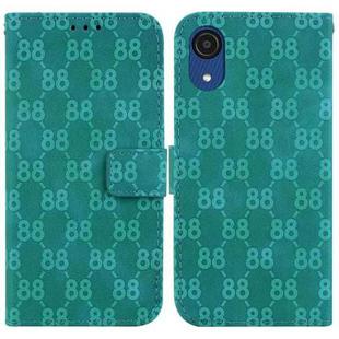 For Samsung Galaxy A03 Core Double 8-shaped Embossed Leather Phone Case(Green)