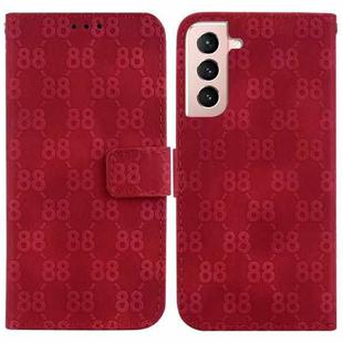 For Samsung Galaxy S22+ 5G Double 8-shaped Embossed Leather Phone Case(Red)