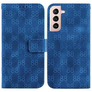 For Samsung Galaxy S22 5G Double 8-shaped Embossed Leather Phone Case(Blue)