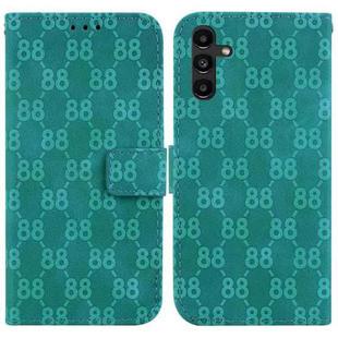 For Samsung Galaxy A13 5G Double 8-shaped Embossed Leather Phone Case(Green)