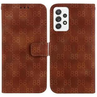 For Samsung Galaxy A72 5G / 4G Double 8-shaped Embossed Leather Phone Case(Brown)