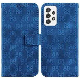 For Samsung Galaxy A72 5G / 4G Double 8-shaped Embossed Leather Phone Case(Blue)