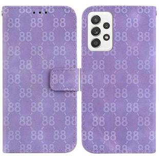 For Samsung Galaxy A52 5G / 4G Double 8-shaped Embossed Leather Phone Case(Purple)