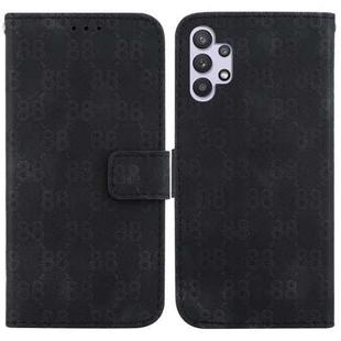 For Samsung Galaxy A32 5G Double 8-shaped Embossed Leather Phone Case(Black)