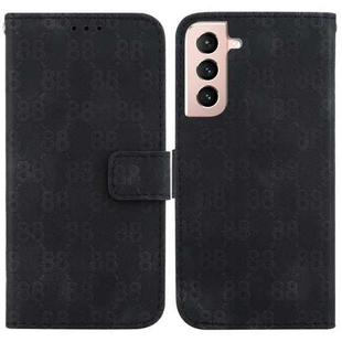 For Samsung Galaxy S21 5G Double 8-shaped Embossed Leather Phone Case(Black)