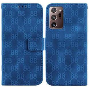 For Samsung Galaxy Note20 Ultra Double 8-shaped Embossed Leather Phone Case(Blue)
