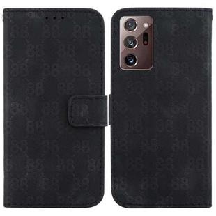 For Samsung Galaxy Note20 Ultra Double 8-shaped Embossed Leather Phone Case(Black)