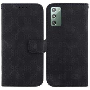 For Samsung Galaxy Note20 Double 8-shaped Embossed Leather Phone Case(Black)