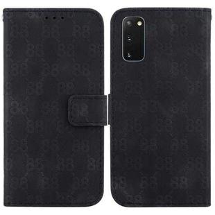 For Samsung Galaxy S20 Double 8-shaped Embossed Leather Phone Case(Black)