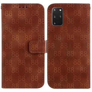 For Samsung Galaxy S20+ Double 8-shaped Embossed Leather Phone Case(Brown)