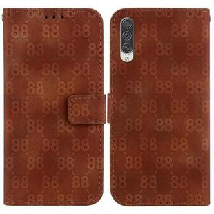 For Samsung Galaxy A70 / A70s Double 8-shaped Embossed Leather Phone Case(Brown)