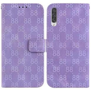 For Samsung Galaxy A50 / A30s / A50s Double 8-shaped Embossed Leather Phone Case(Purple)