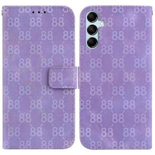 For Samsung Galaxy A15 Double 8-shaped Embossed Leather Phone Case(Purple)