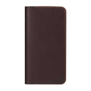 For 5.5-6.5 inch Phone Dual Wallet Business Clutch Phone Bag(Dark Brown)