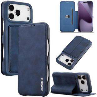 For iPhone 17 Pro Max LC.IMEEKE Hon Ancient Series Flip Leather Phone Case(Blue)