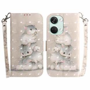 For OnePlus Nord 3 3D Colored Horizontal Flip Leather Phone Case(Squirrels)