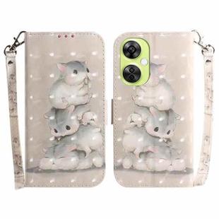 For OnePlus Nord CE 3 Lite/Nord N30 3D Colored Horizontal Flip Leather Phone Case(Squirrels)