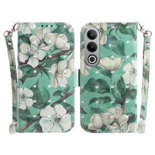 For OnePlus Nord CE4 5G 3D Colored Horizontal Flip Leather Phone Case(Watercolor Flower)