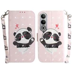 For OnePlus Nord CE4 5G 3D Colored Horizontal Flip Leather Phone Case(Heart Panda)