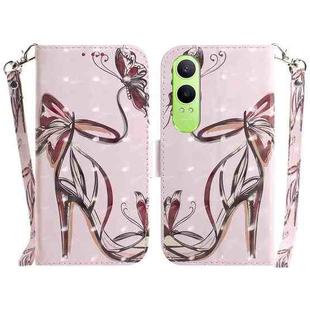 For OnePlus Nord CE4 Lite 3D Colored Horizontal Flip Leather Phone Case(Butterfly High-heeled)