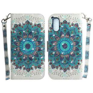 For Sony Xperia 5 V 3D Colored Horizontal Flip Leather Phone Case(Peacock Wreath)