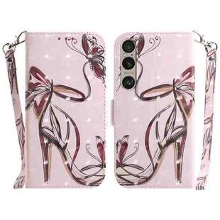 For Sony Xperia 1 VI 3D Colored Horizontal Flip Leather Phone Case(Butterfly High-heeled)