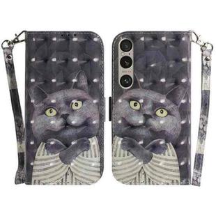 For Sony Xperia 1 VI 3D Colored Horizontal Flip Leather Phone Case(Hug Cat)