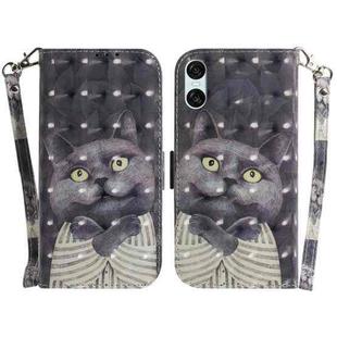 For Sony Xperia 5 VI 3D Colored Horizontal Flip Leather Phone Case(Hug Cat)