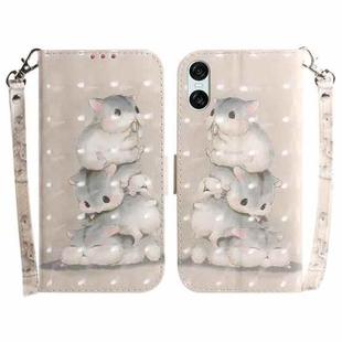 For Sony Xperia 5 VI 3D Colored Horizontal Flip Leather Phone Case(Squirrels)