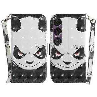For Sony Xperia 1 VII 3D Colored Horizontal Flip Leather Phone Case(Angry Bear)