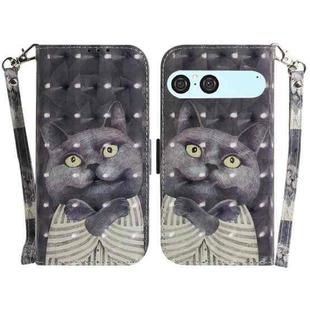 For Sony Xperia 10 VII 3D Colored Horizontal Flip Leather Phone Case(Hug Cat)