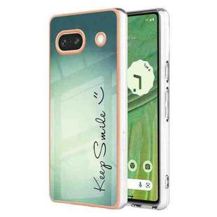 For Google Pixel 7a Electroplating Dual-side IMD Phone Case(Smile)