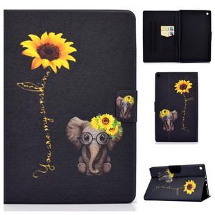 For Amazon Kindle Fire HD 8 (2016) / (2017) Voltage Painted Pattern Tablet PC Protective Leather Case with Bracket & Card Slot & Sleep / Wake-up & Anti-skid Strip(Chrysanthemum Elephant)