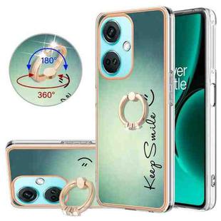 For OnePlus Nord CE 3 Lite / Nord N30 Electroplating Dual-side IMD Phone Case with Ring Holder(Smile)
