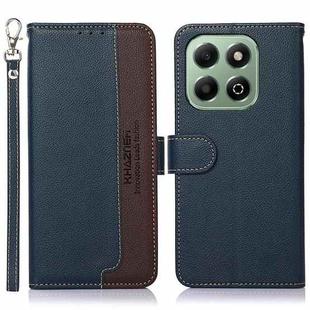 For Honor X6b KHAZNEH Litchi Texture Leather RFID Phone Case(Blue)