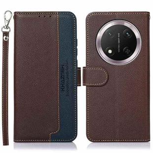 For Honor X9c KHAZNEH Litchi Texture Leather RFID Phone Case(Brown)