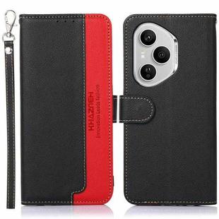 For Honor 400 Pro Global 160.8mm KHAZNEH Litchi Texture Leather RFID Phone Case(Black)