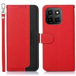 For Honor X6c 4G KHAZNEH Litchi Texture Leather RFID Phone Case(Red)